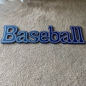Blue Baseball Wall Decor